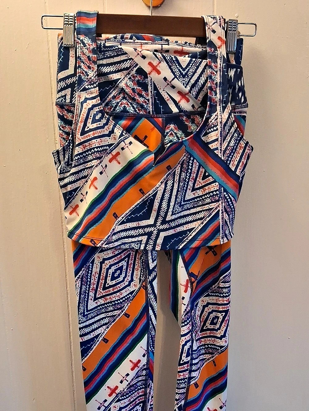 Free People Movement Printed Size Small Sports Bra & XS Leggings Matching Set